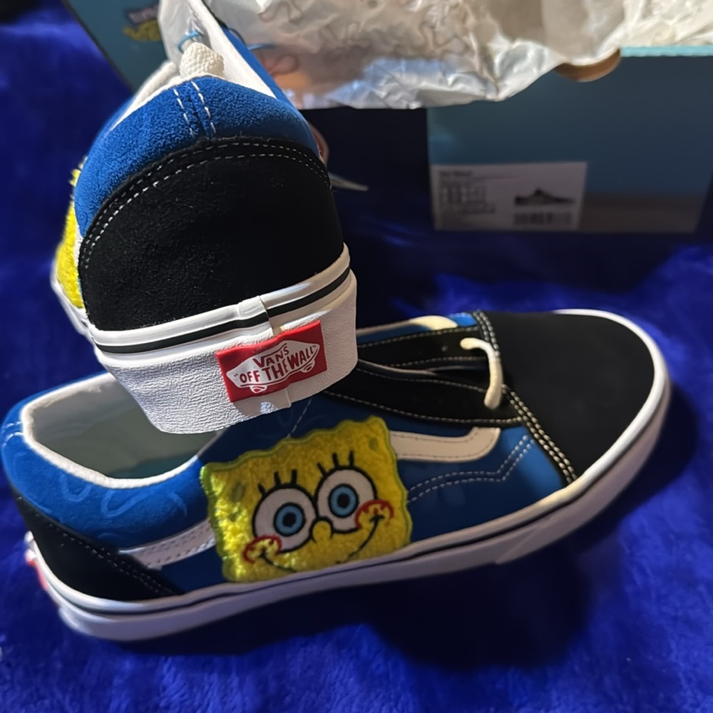 Vans SpongeBob Blue and Black Old Skool Brand New